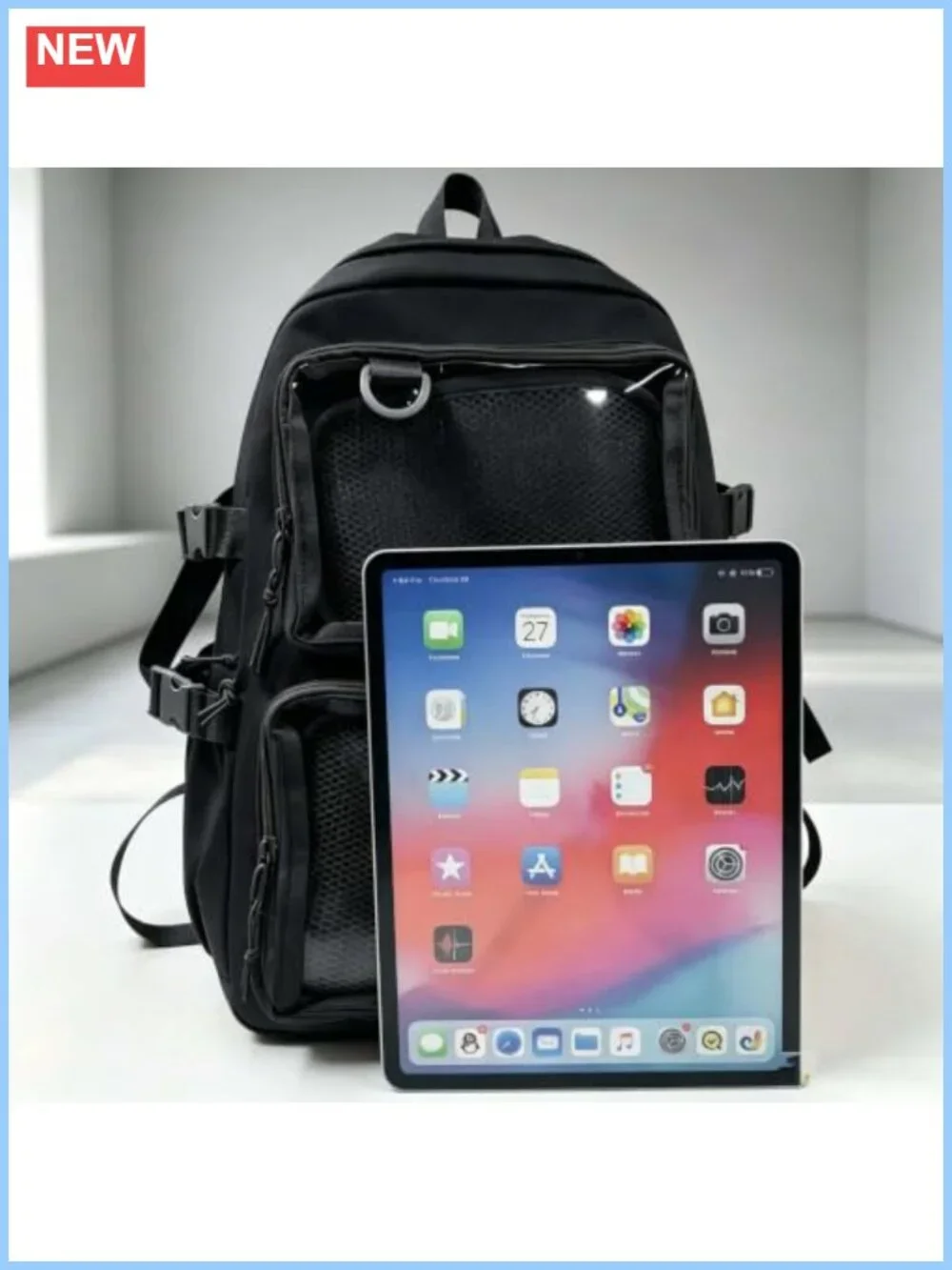 Kawaii Ita Backpack Clear Window Anime Pin Display Bag Y2K Aesthetic Bookbag